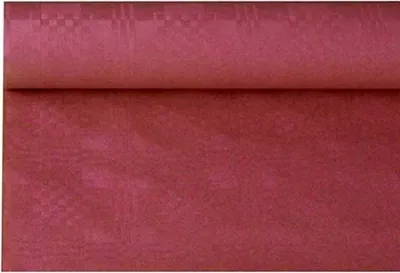 Produktbild von Papstar Papiertischtuch mit Damastprägung 6 m x 1,2 m bordeaux 85472