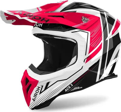 Produktbild von Airoh Aviator Ace 2 Engine Motocross Helm, rot/schwarz/weiß, XS (53/54)