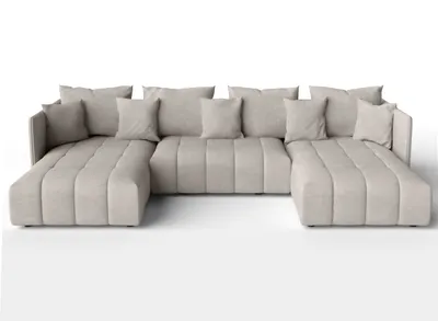 Produktbild von AX LIVING Mersino Eckschlafcouch mit Bettkasten 353 cm beige