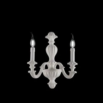 Zdjęcie produktu dla Applique Shabby Chic Leonardo White 2 światła E14
