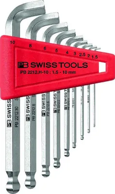 Produktbild von PB Swiss Tools Winkelschraubendreher- Satz im Kunststoffhalter 9-teilig 1,5-10mm 100Grad