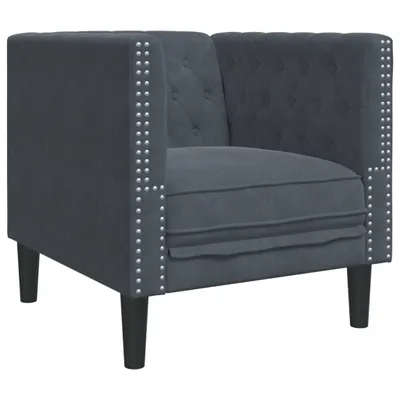 Produktbild von vidaXL Chesterfield-Sessel Dunkelgrau Samt
