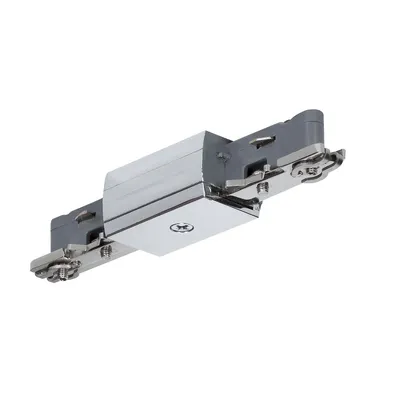 Image de URail System Light&Easy : raccord de ligne chromé, 230 V, métal