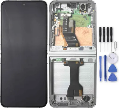 Produktbild von Samsung LCD Display mit Rahmen für Galaxy Z Flip6 GH82-35014F Ersatzteil Weiß