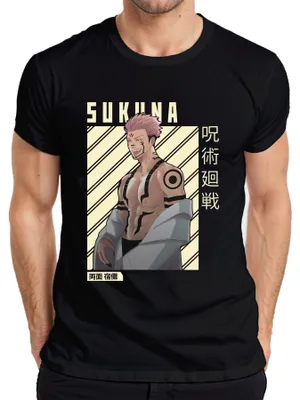 Produktbild von Sukuna Jujutsu Kaisen Ryomen Sukuna Anime Manga Otaku Geschenk Herren T-Shirt, Schwarz, XL