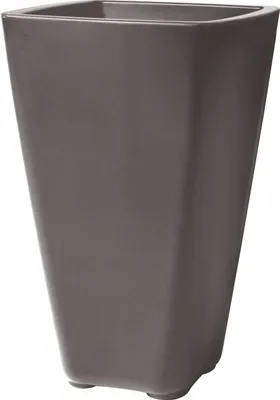 Image de Step2 Bridgeview - Pot de Fleur Grand - Cèdre foncé | 42,8 x 42,8 x 66 cm - Jardinière Balcon Léger et Facile à déplacer - Plastique rotomoulé