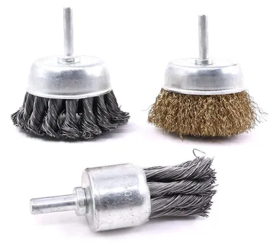 3 Drahtbürsten-Set 7,5 cm für Rost- und Farbeentfernung