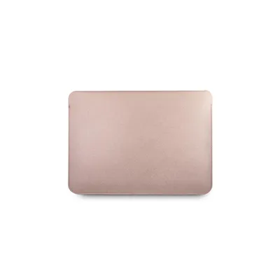 Produktbild von Guess Sleeve GUCS13PUSASPI 13  rosa/rosa Saffiano-Schriftzug Handyhülle