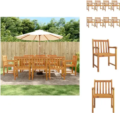 Zdjęcie produktu dla vidaXL Krzesła ogrodowe 8 szt. 56x55,5x90 cm lite drewno akacjowe - Krzesła ogrodowe