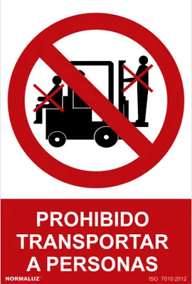 Produktbild von Verbotsschild "Personenbeförderung verboten" (PVC 0,7 mm) 30x40 cm