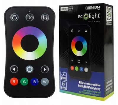 Immagine prodotto di Pannello di controllo touch screen RF R8-1 per strisce LED RGB/RGBW, controllo wireless, colore nero