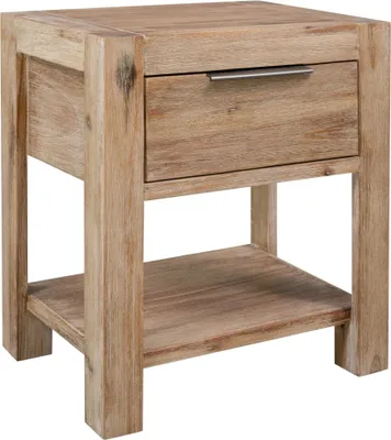 Immagine prodotto di The Living Store Comodino con cassetto 40x30x48 cm in legno massiccio di acacia