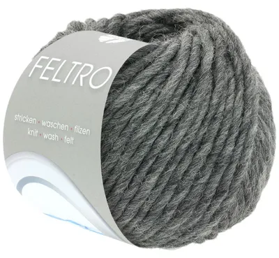 Produktbild von Lana Grossa - Feltro 0004 dunkelgrau meliert