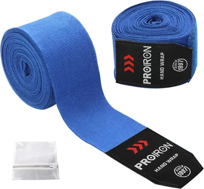 Produktbild von PROIRON Boxbandagen mit Daumenschlaufe Bandagen Boxen Halb Elastische Boxing Gloves mit Extra Breitem Klettverschluss Boxbandage Hand für Boxen MMA Kickboxen Box Bandage Sport