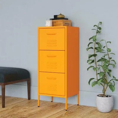 Immagine prodotto di Cartella "Hördt" in acciaio di colore giallo senape. Dimensioni (L/A) 42x35x101 cm