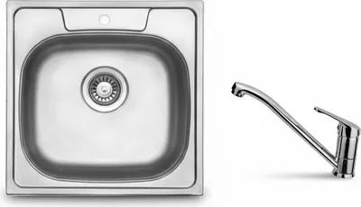 Obrázek produktu pro Sinks CLASSIC 480 nerez + Sinks PRONTO chrom (set dřezu a baterie)