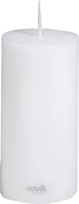 Produktbild von Stumpenkerze Weiß, Ø 70 x 200 mm - Brenndauer ca. 104 Stunden