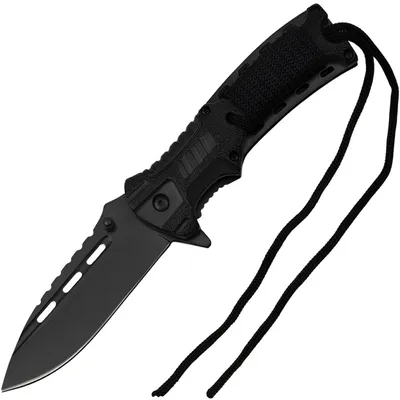Produktbild von Outdoor-Klappmesser KP-41051 - Schwarz | Vielseitig & Robust für Abenteuer KP41051, KI-generiertes Bild