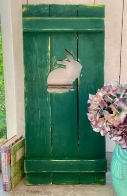 Produktbild von Zauberhafter Landhaus Fensterladen Hase, Kanninchen, Shabby chic Handgefertigt