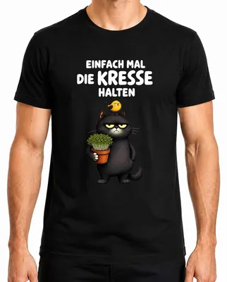 Obrázek produktu pro Tričko s potiskem "Křese, Černá kočka, Sarkasmus", pánské, barva: černá, velikost: M