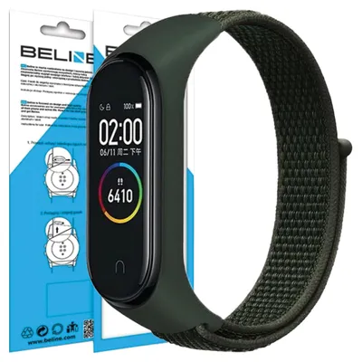 Produktbild von Beline Pasek Mi Band 7/6/5/4/3 Nylonschleifezielony/Grün