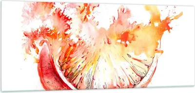 Produktbild von Bilder auf glas - Orange Obst Sommer - 100x40cm - Glasbilder - Wandbilder - Kunstdruck - zum Aufhängen bereit - Wanddekoration aus Glas - Glas Bilder - Wandbild auf Glas - Einteilig - GAB100x40-3049