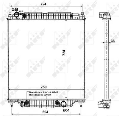 Produktbild von NRF 56029 Kühler Wasserkühler Motorkühler