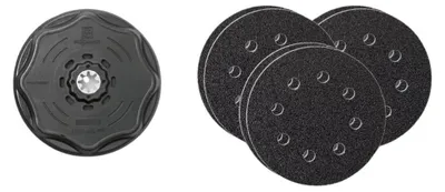 Zdjęcie produktu dla Zestaw do szlifowania o średnicy 115 mm, zawierający papier ścierny i tarcza szlifierska