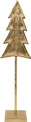 Image de Arbre de Noël sur pied - aluminium - finition dorée - 84 cm de haut