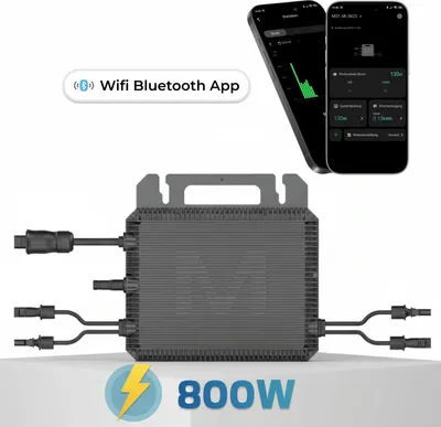 Produktbild von MARSTEK 800 W Mikro-Wechselrichter MST-MI0800 - 2 MPPT, IP67, WiFi & App, Plug-&-Play Inverter