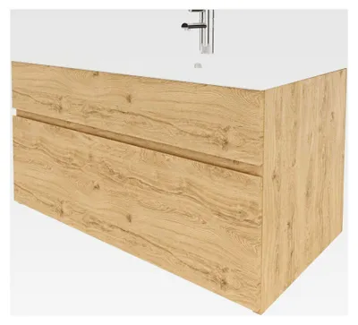 Produktbild von Waschtischunterschrank – Hängend | Eiche Artisan | 81,2 × 46,5 × 50 cm | Waschbeckenunterschrank mit Keramikwaschbecken