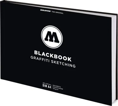 Produktbild von Molotow Blackbook DIN A4 Querformat 68 Seiten, Hardcover Umschlag