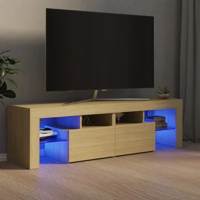 Produktbild von The Living Store TV-Schrank mit LED-Beleuchtung Sonoma-Eiche 140x36,5x40 cm