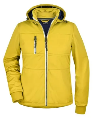 Produktbild von James and Nicholson - "Maritime" Jacke für Damen LT3302 (S) (Sonnengelb/Marineblau/Weiß)