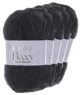 Papatya Fleecy Kuschelgarn 20% Wolle veredelt Oeko-Tex Häkelgarn Strickgarn graphit
