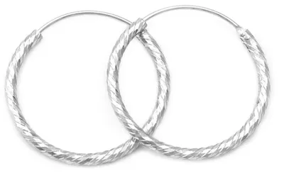 Produktbild von Wunderschöne runde Ohrringe aus Silber AGUC350 - Durchmesser: 3 cm