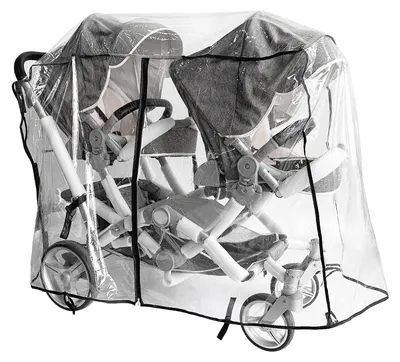 Productafbeelding van Universele regenbescherming voor kinderwagens met twee zitplaatsen