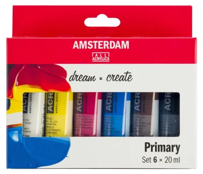 Immagine prodotto di ROYAL TALENS Amsterdam set colori acrilici Primary 6 x 20 ml