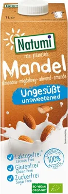 Produktbild von Natumi Mandelgetränk ohne Zuckerzusatz Glutenfrei  1 L