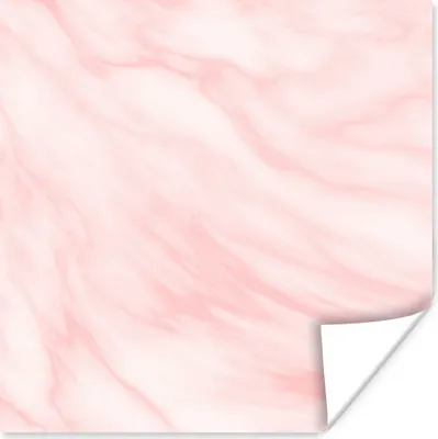 Produktbild von MuchoWow® Poster Marmor - Rosa - Weiß - Luxus - Marmoroptik 50x50 cm - Wohnzimmerdekoration