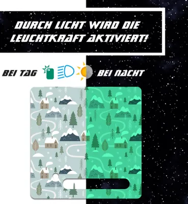 Produktbild von Nachtleuchtende Schutzfolie kompatibel mit Toniebox1 passgenaue Folie mit Motiv Kratzschutz für Musikbox Y031-07 Landschaft Blau