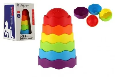 Obrázek produktu pro Věž/Pyramida barevná stohovací skládačka