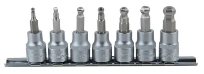 Immagine prodotto di KS TOOLS Set di bussole esagonali da 3/8" con testa sferica 7 pezzi - 911.3922