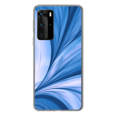 Produktbild von MuchoWow® Handyhülle Schutzhülle Hülle für Huawei P40 Pro Blau - Abstrakt - Design Silikon Softcase Handy Hülle - Schutz