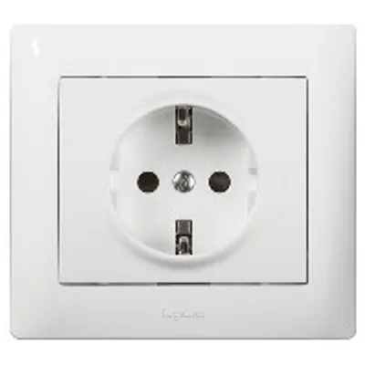 Produktbild von Legrand 771063, Typ F, Weiß, Thermoplast, Glänzend, IP20, IK02