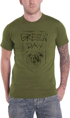 Immagine prodotto di Green Day - Maglietta uomo/donna Unisex RO286 (XL) (Verde militare)
