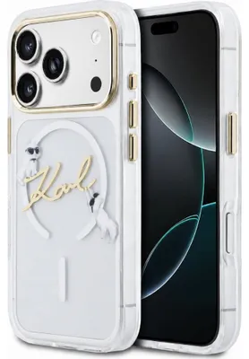 Image de Étui Karl Lagerfeld Script pour iPhone 18 Pro Max / 17 Pro Max, transparent