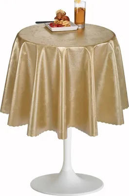 Produktbild von PVC Tischdecke Dahlia Gold Wachstuch · Eckig · Länge & Breite wählbar · abwaschbare Tischdecke · Blume Blumen uni glänzend, Größe:140 x 2500 cm