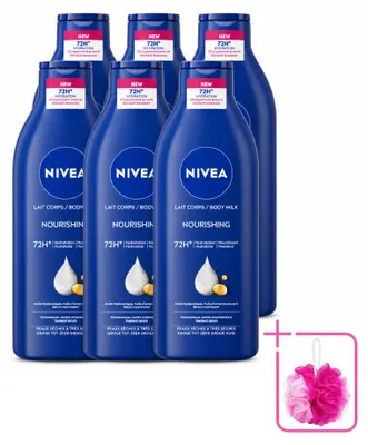 Zdjęcie produktu dla 6 x Mleczko do ciała NIVEA - dla skóry suchej do bardzo suchej - 400 ml - Opakowanie ekonomiczne - 6 sztuk