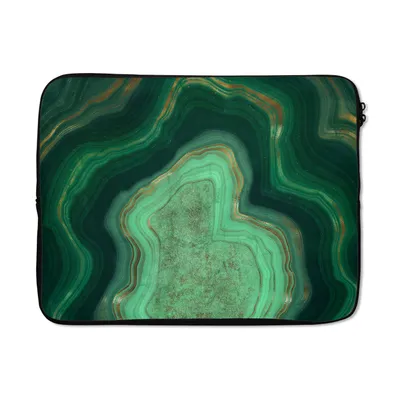 Produktbild von MuchoWow® Laptop Hülle 15 Zoll Gold - Achat - Marmor - Edelstein Laptoptasche - Laptoptasche - Sleeve - Rundum-Schutz